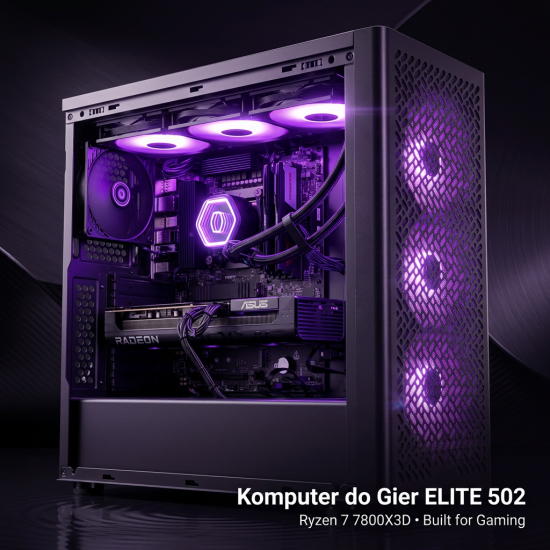 Komputer do gier Battlefield 6 Elite 502 Black AMD 9600X 32GB DDR5 RX 9070 XT 16GB 1TB 850W  W11Pro czarna